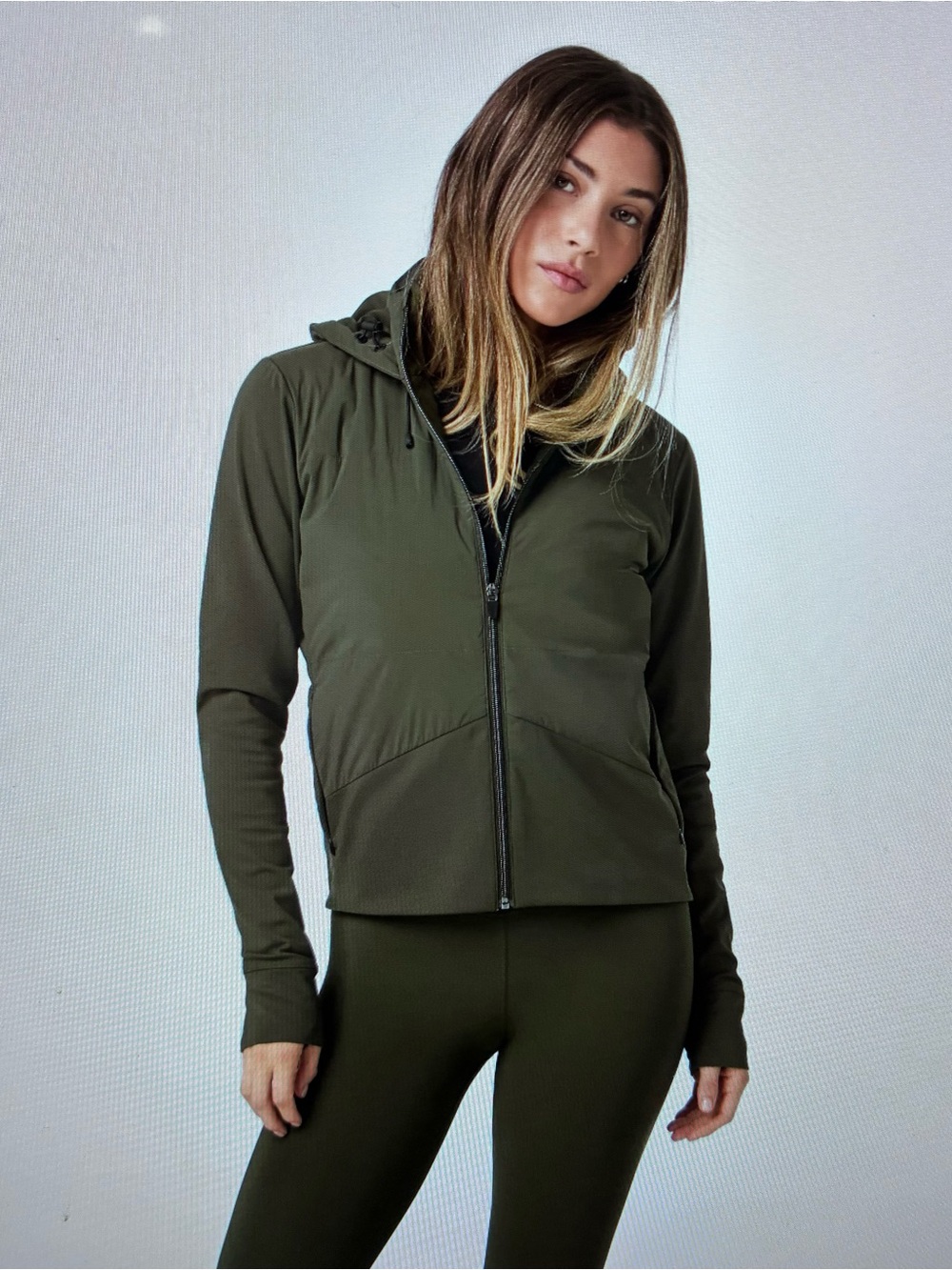 Vuori Chilled Out full zip hooded utility jacket (moss) XS